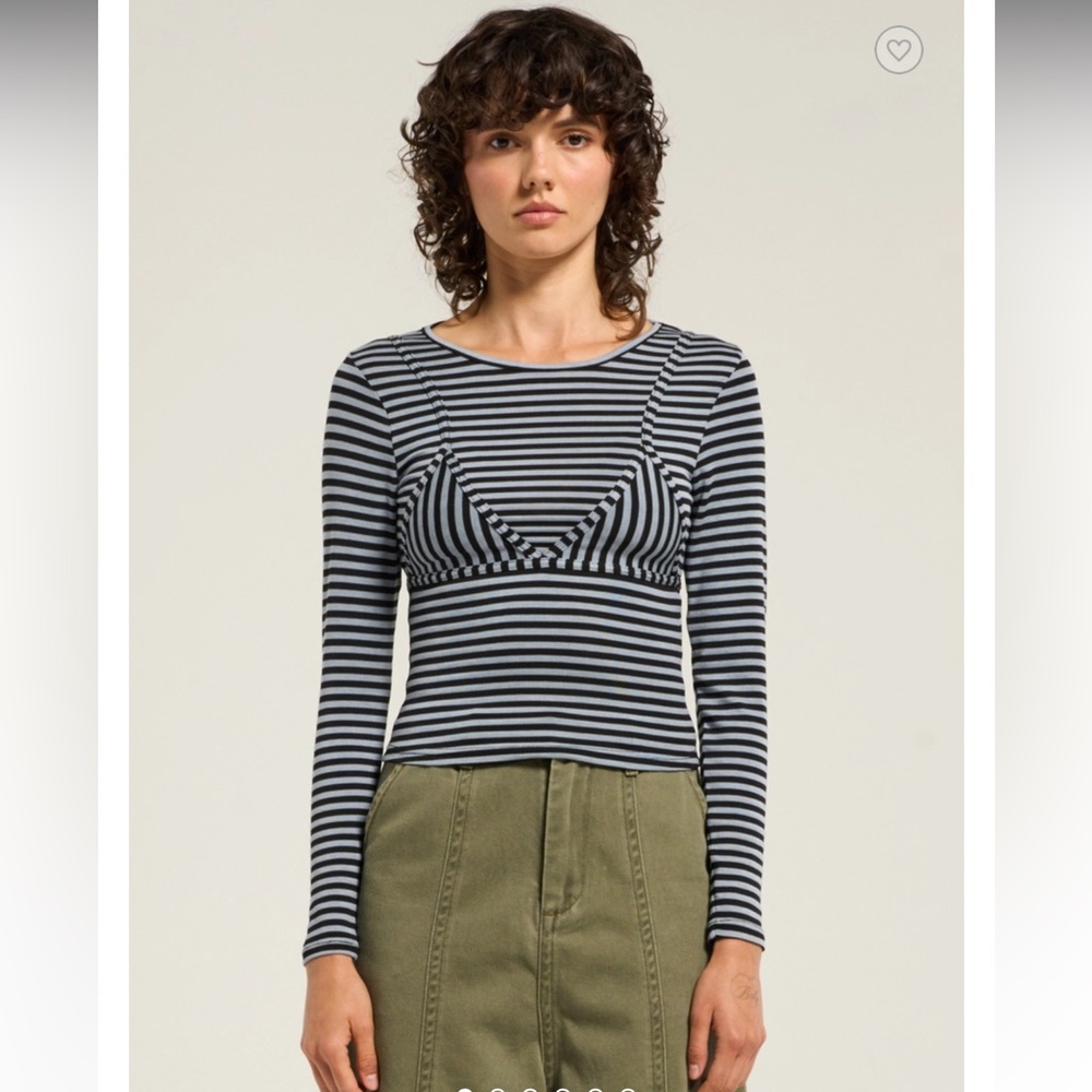 Fashion Brand Company Striped Bikini Top